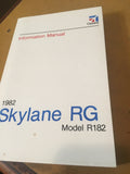 1982 Cessna Skylane RG, R182 Pilot's Information Manual.