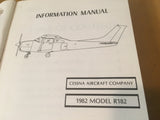 1982 Cessna Skylane RG, R182 Pilot's Information Manual.