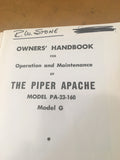 Piper Apache "G" PA-23-160 Owner's Handbook.