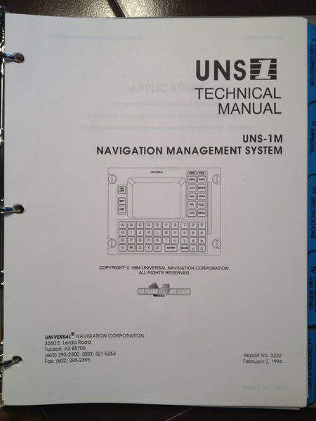 Universal UNS-1M NMS Navigation Management System Install & Technical ...