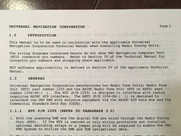 Universal Radio Tuning Units Install Manual. – G's Plane Stuff