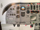 Cessna Citation II Instrument Panel Poster for sn 0002 thru 0484.