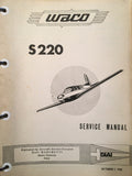 SIAI Marchetti Waco S220 and S205-22/R Service Manual.