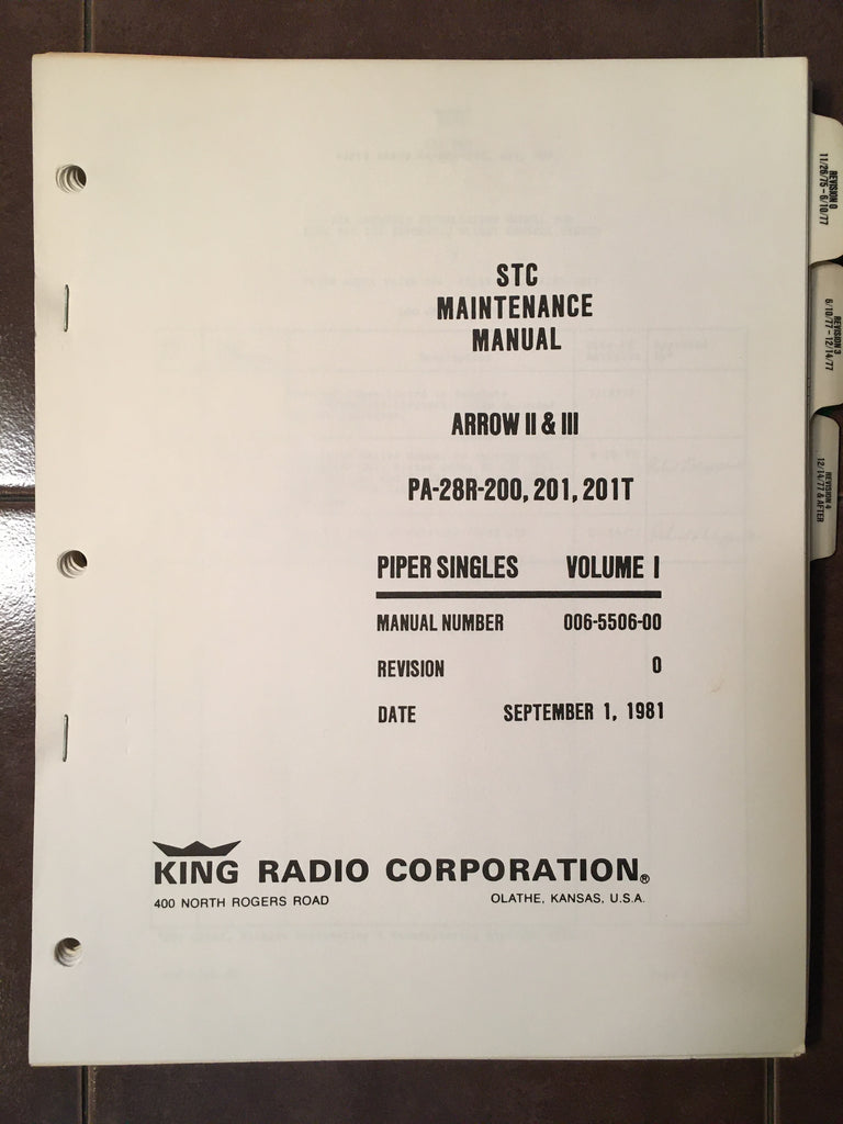 KFC 200 in Piper Arrow II & III, PA-28R-200, PA-28R-201, PA-28R-201T STC Service Manual.