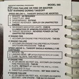 Cessna Citation V Ultra Pilot's Abbreviated Checklist.