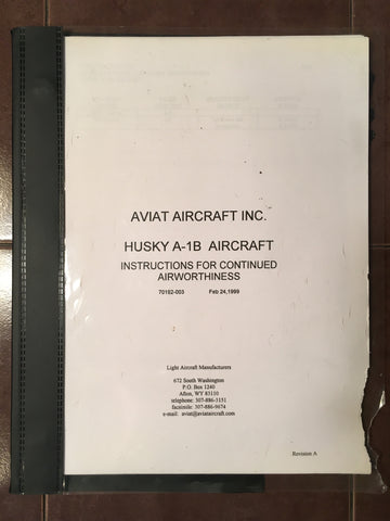 Aviat Husky A-1B Continued Airworthiness Manual.