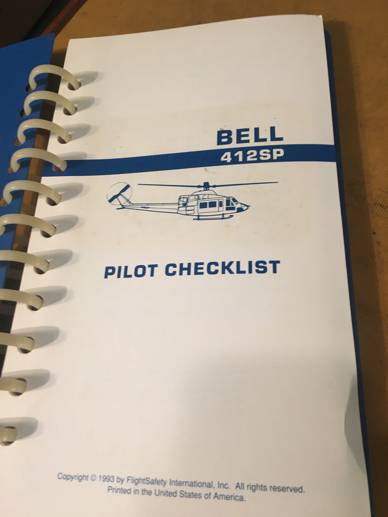 Bell 412SP Normal, Emergency, Abnormal Pilots Checklist.