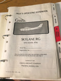 1978 Cessna Skylane RG, R182 Pilot's Operating Handbook. POH.