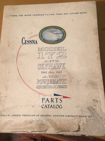1963-1965 Cessna 172D, 172E, P172D & 172F Parts Manual.