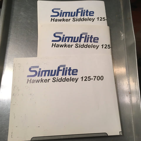 Set of 3 SimuFlite Hawker Siddeley 125-700 Cockpit Posters.