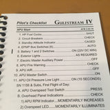 Gulfstream GIV,  IV  Pilot's Checklist.