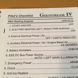 Gulfstream GIV,  IV  Pilot's Checklist.