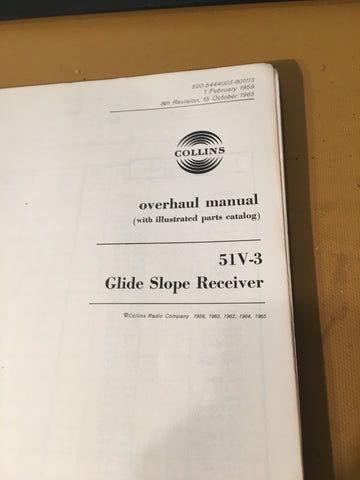 Collins 51V-3 Overhaul & Parts Manual.