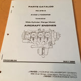 Lycoming TIO-540-AB1AD Wide Cylinder Flange WCF Engine Parts Manual.