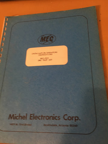 Michel MEC 820 DME TestSet Operation Manual.