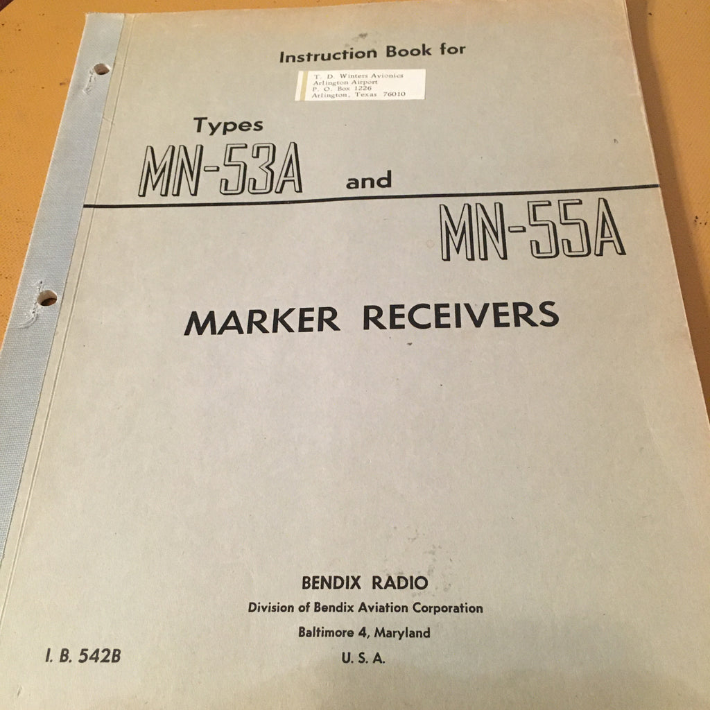 Bendix MN-53A and MN-55A Operation, Service & Parts Manual.