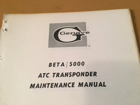 Genave Beta-5000 Transponder Service & Parts Manual.