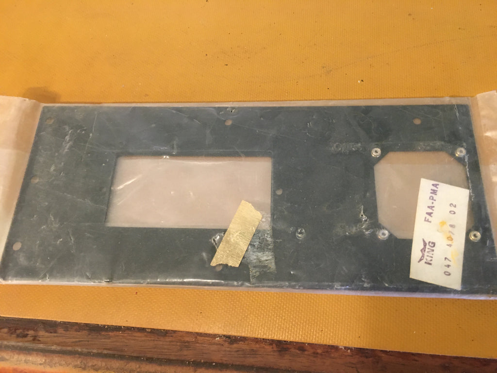 King Radio Small Part:  047-4078-02 aka 047-04078-0002 Plate,  NOS.  Circa 1970, 1980, 1990.