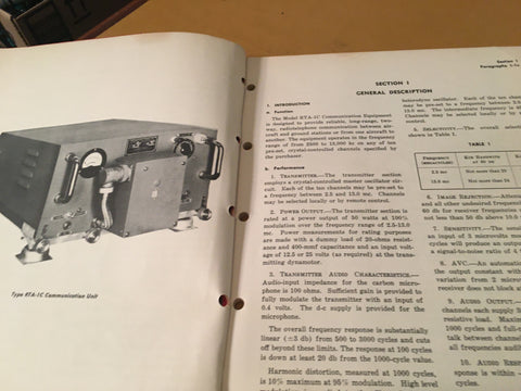 Bendix RTA-1C Comm Service & Parts Manual.