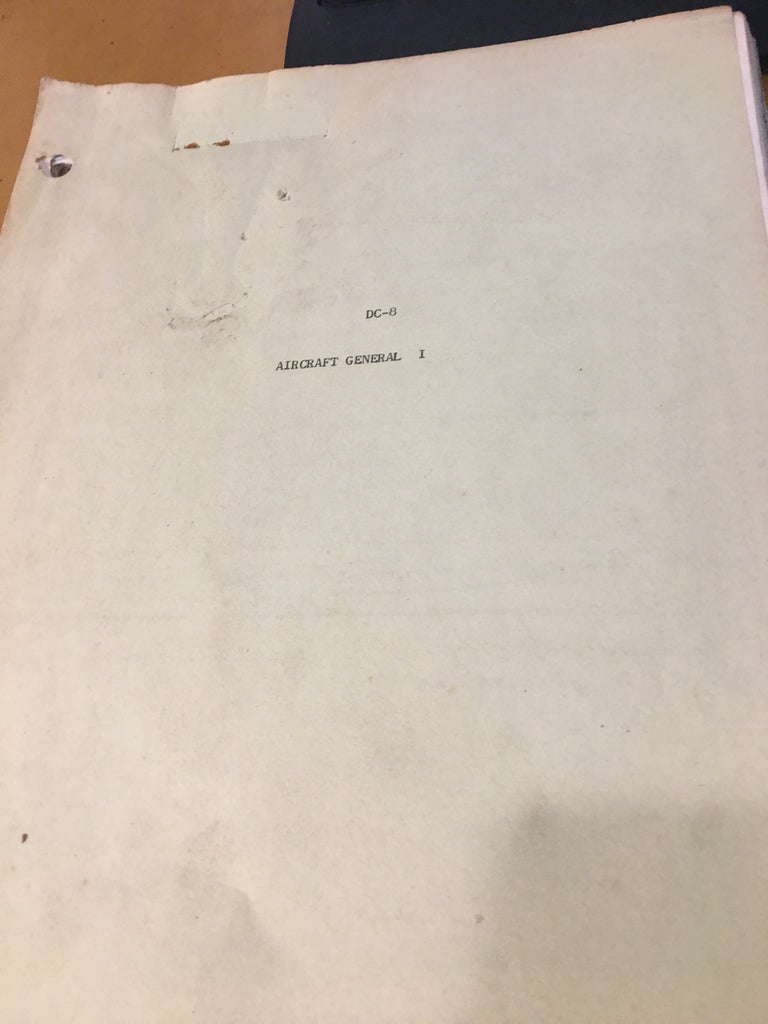 Douglas DC-8 Operation Manual.