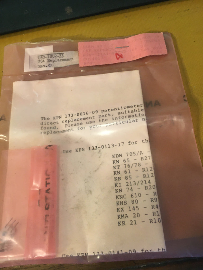 King Radio Small Part:  050-1802-33 aka 050-01802-0033,  NOS. Pot Replace.
