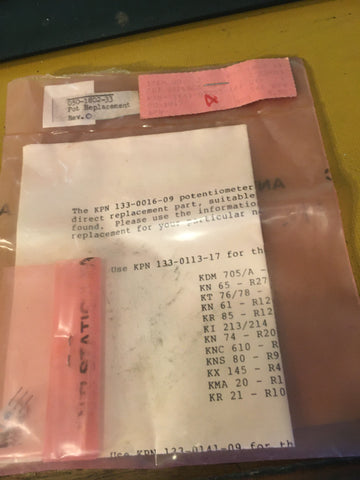 King Radio Small Part:  050-1802-33 aka 050-01802-0033,  NOS. Pot Replace.