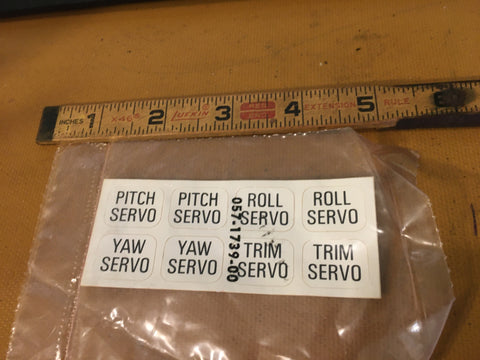 King Radio Small Part:  057-1739-00 aka 057-01739-0000, Decals, NOS.