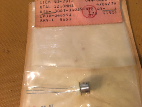King Radio Small Part:  044-0026-00 aka 044-00026-0000, 12.8Mhz Crystal.  NOS.