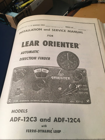 Lear Orienter ADF-12C3 & ADF-12C4 Install-Service Manual.