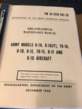 O-1A, O-1A(IT), T0-1A, O-1D, O-1E, TO-1E, O-1F, O-1G Maintenance Manual.