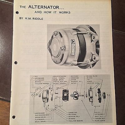 "The Alternator & How it Works" byy H.M Riddle