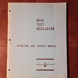 Hewlett Packard HP 652A Test Oscillator Operating & Service Manual