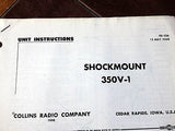 Collins Shockmount 350V-1 Instruction Guide Document.