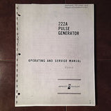 Hewlett Packard HP 222A Pulse Generator Operation & Service Manual.