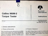 Collins 960M-2 Torque Tester Instructions Guide.