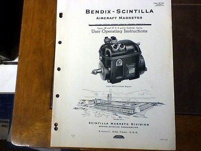 Bendix-Scintilla Mags SB and SF Series 4, 5 & 6 Cylinder Operating Instructions.