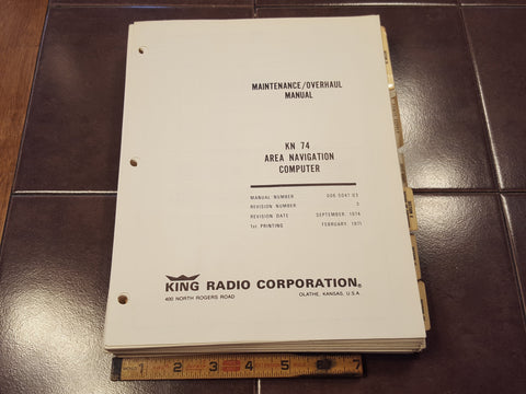 King KN-74 Service Parts Manual.
