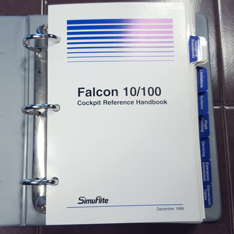 SimuFlite Falcon 10 and Falcon 100 Cockpit Reference Manual.