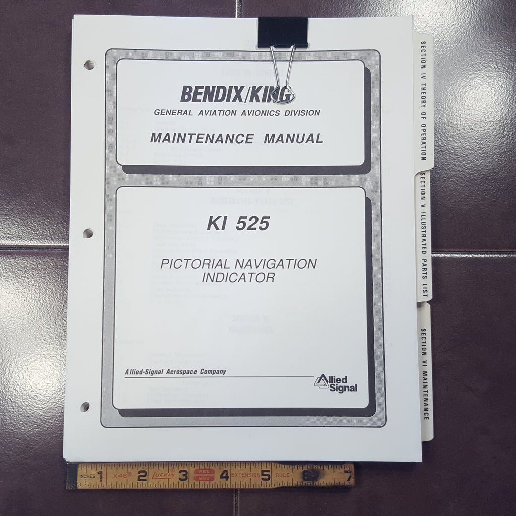 Bendix/King KI-525 Pictorial Nav Indicator Service Manual.