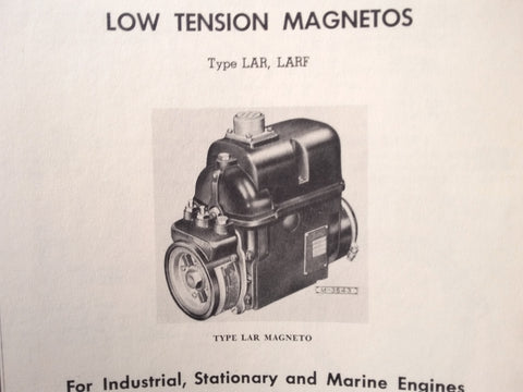 Bendix LAR & LARF Magneto Parts Listing Manual.