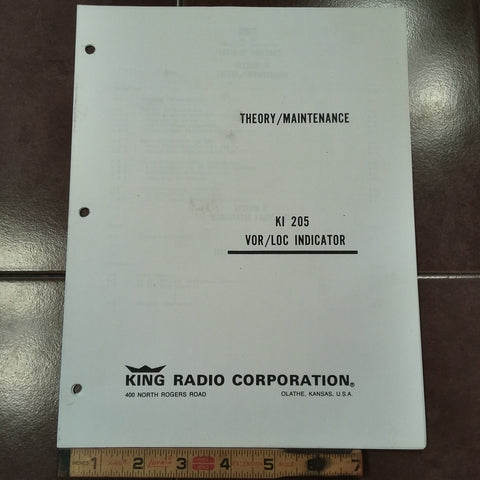 King KI 205 VOR LOC Indicator Service manual.
