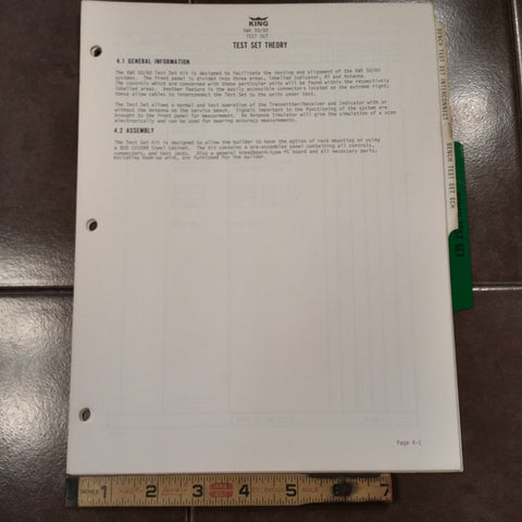King KWX 50 and KWX 60 TestSet Service Manual.