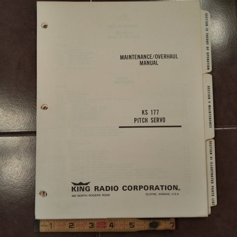 King KS 177 Pitch Servo Service Manual.