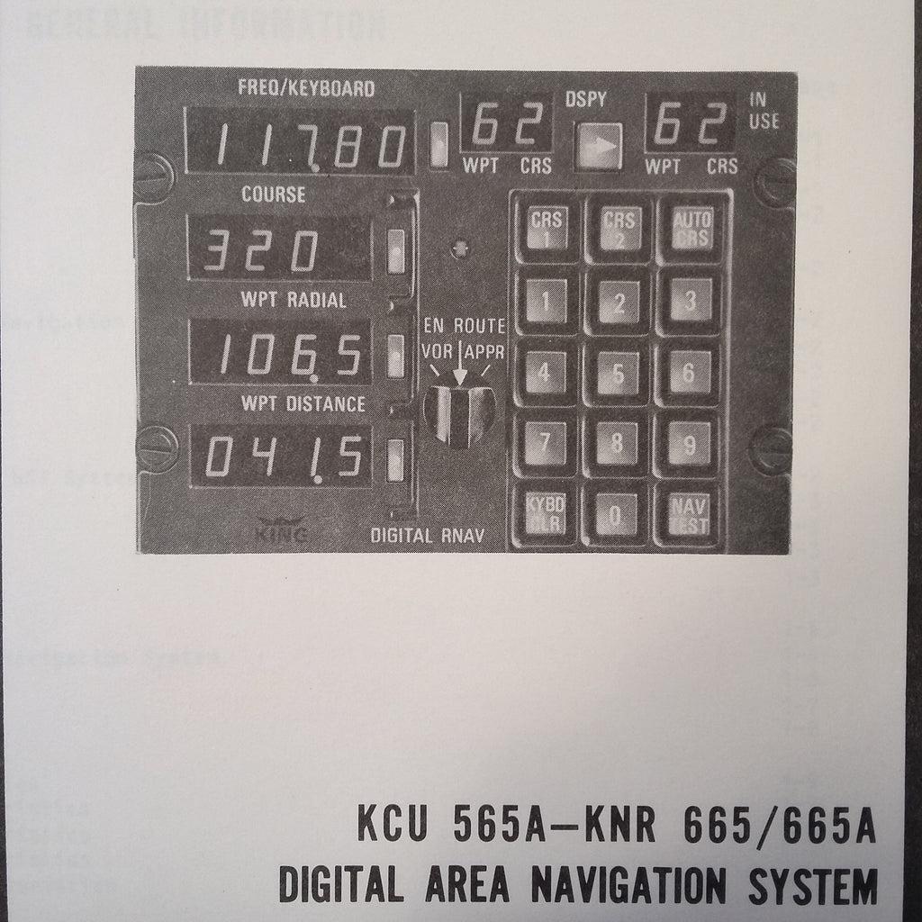 KNR 665, 665A Rnav and KCU 565A install manual.