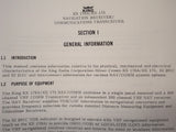 King KX 170A, KX 175 & KY 195 Maintenance & Parts Manual.