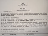 King KCT 100 Computer Test Set Maintenance Manual.