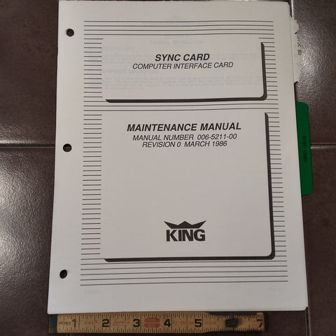 King SYNC Computer Interface Card Maintenance Manual.