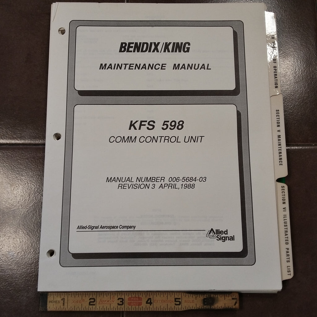 King KFS 598 Comm Control Maintenance Manual.