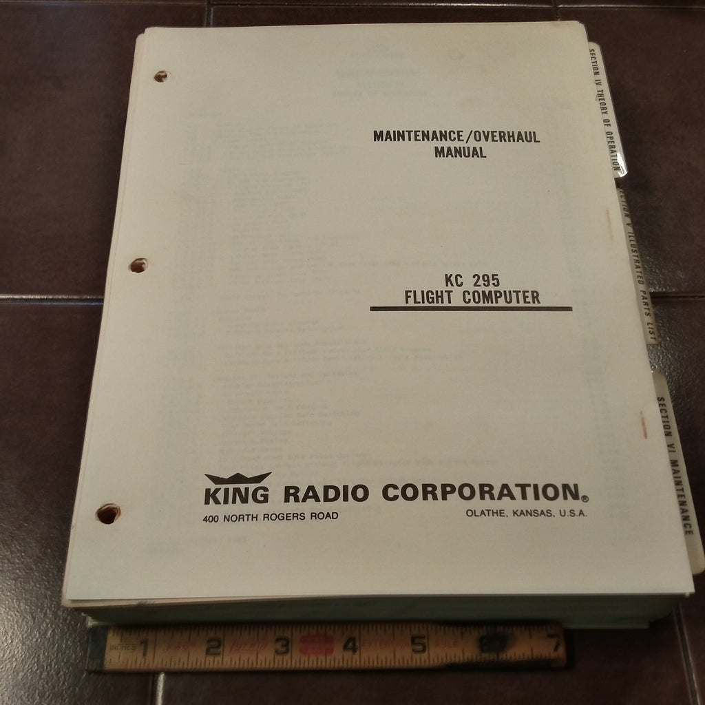 King KC-295 Flight Computer Maintenance Parts Manual..