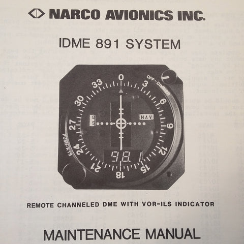 Narco IDME 891 Service & Parts Manual.